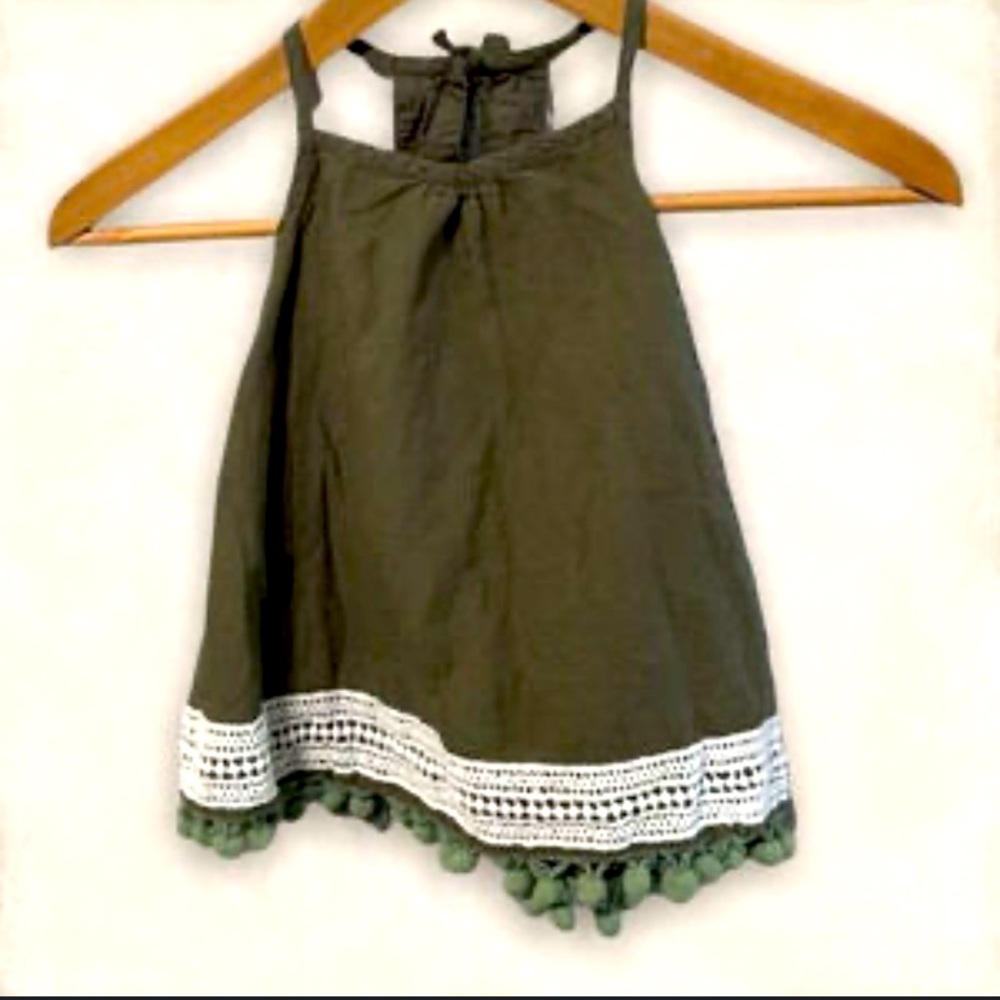 Tommy Bahama Girls Halter Green Crochet set